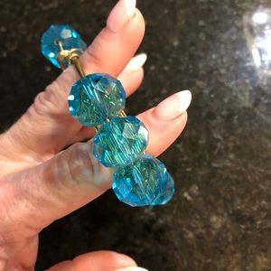 Triple blue gem bracelet